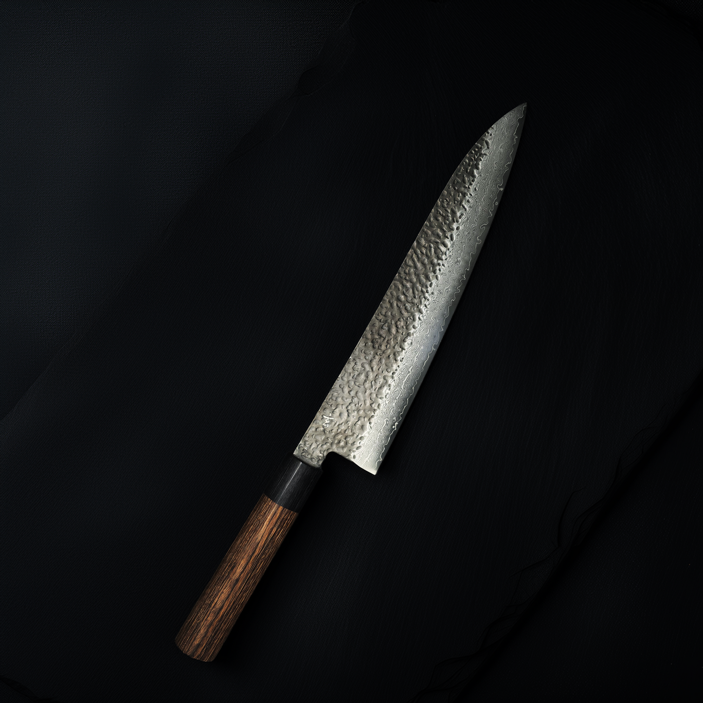 JAPONES: GYOUTO 240mm GEN BLACK DAMASCO NEGRO VG-10 MANGO EN PAKKAWOOD NEGRA