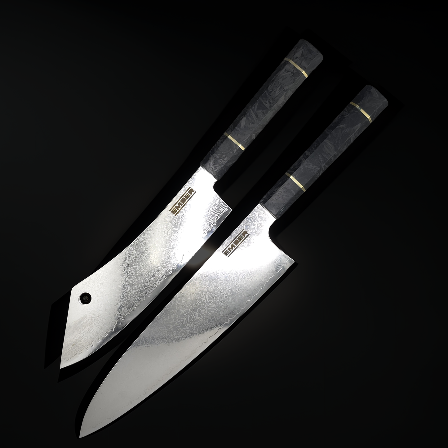 YUGEN! CUCHILLO DE CARNICERO 8.5" Acero de Damasco