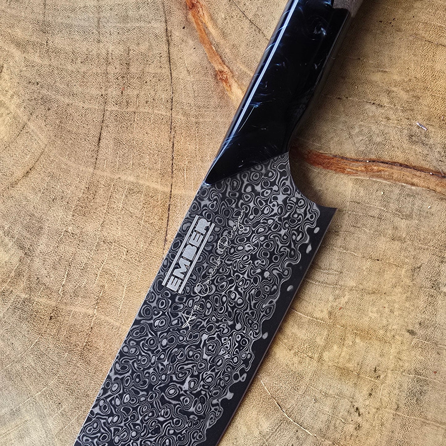 DASTAN CUCHILLO DE CHEF 8" Acero de Damasco recubrimiento DLC