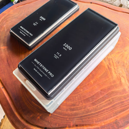 JUEGO DE PIEDRAS DE AFILAR PROFESIONALES - #1000/#5000 - BASE ANTIDESLIZANTE