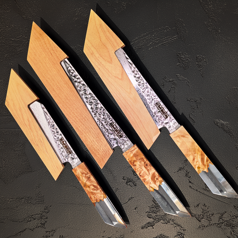 KA! KIRITZUKE 8" ACERO AUS10 + SAYA MADERA