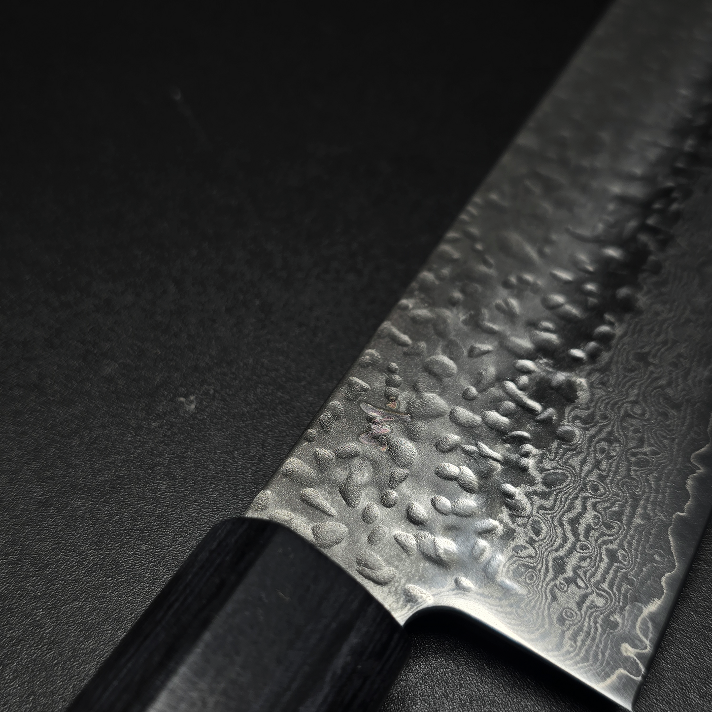 JAPONES: NAKIRI 150mm GEN BLACK DAMASCO NEGRO VG-10 MANGO EN PAKKAWOOD NEGRA