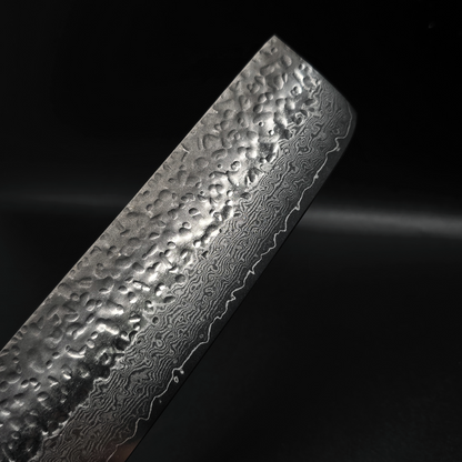 JAPONES: NAKIRI 150mm GEN BLACK DAMASCO NEGRO VG-10 MANGO EN PAKKAWOOD NEGRA