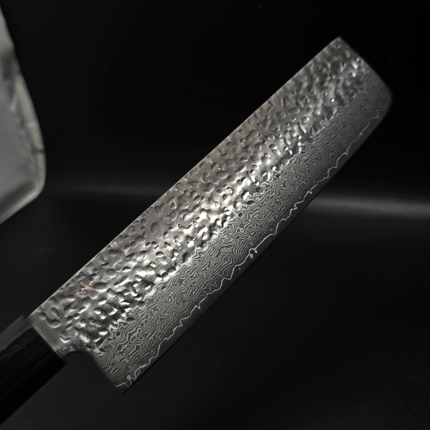 JAPONES: NAKIRI 150mm GEN BLACK DAMASCO NEGRO VG-10 MANGO EN PAKKAWOOD NEGRA