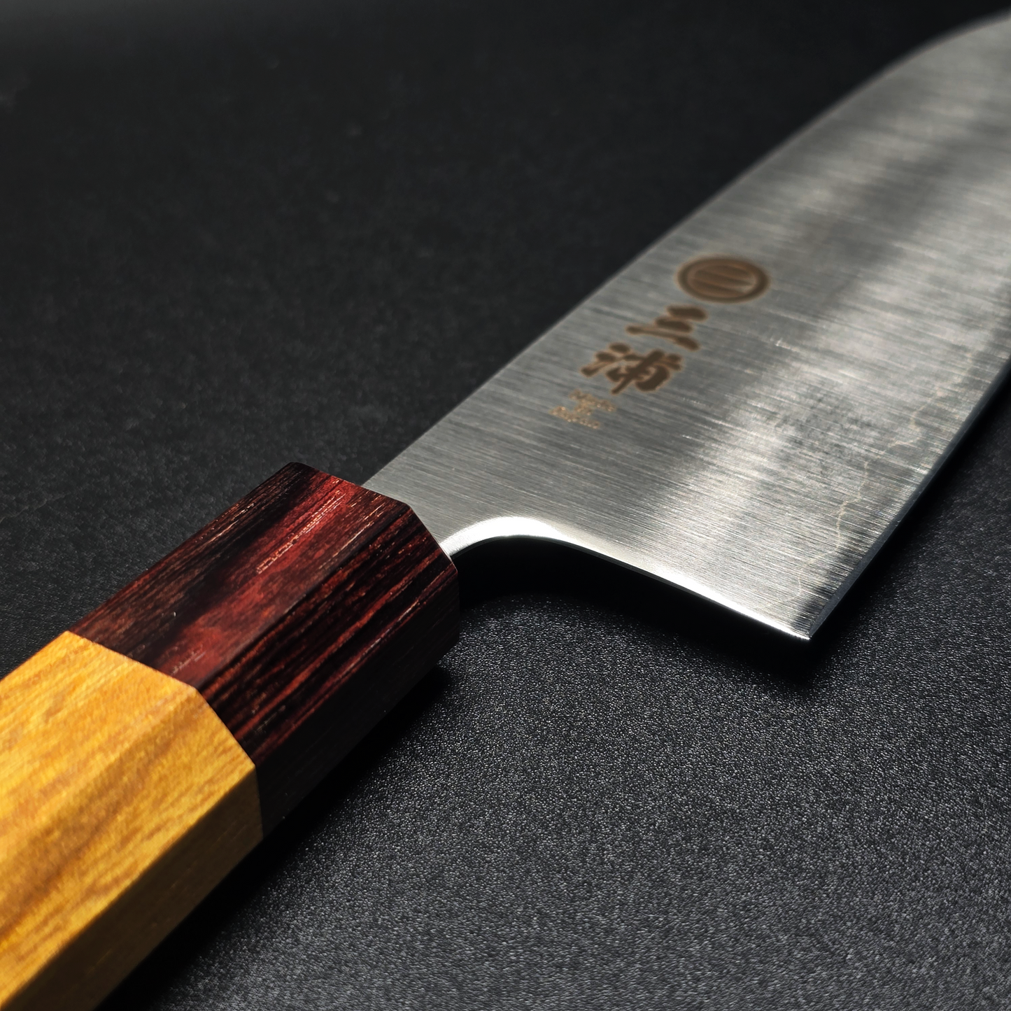 JAPONES: SANTOKU 165mm AOGAMI SUPER MANGO EN KEYAKI
