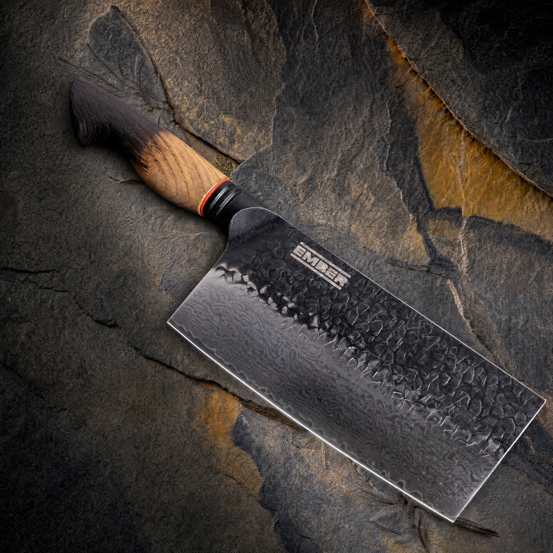 ASKA! CUCHILLO DE CHEF ORIENTAL STONEWASH Y DAMASCO 8"