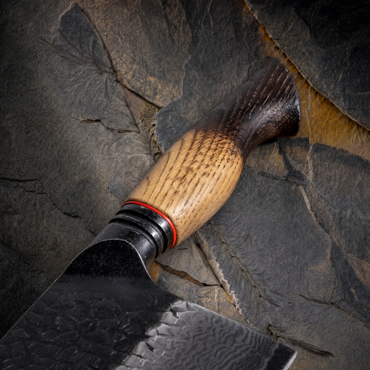 ASKA! CUCHILLO DE CHEF ORIENTAL STONEWASH Y DAMASCO 8"