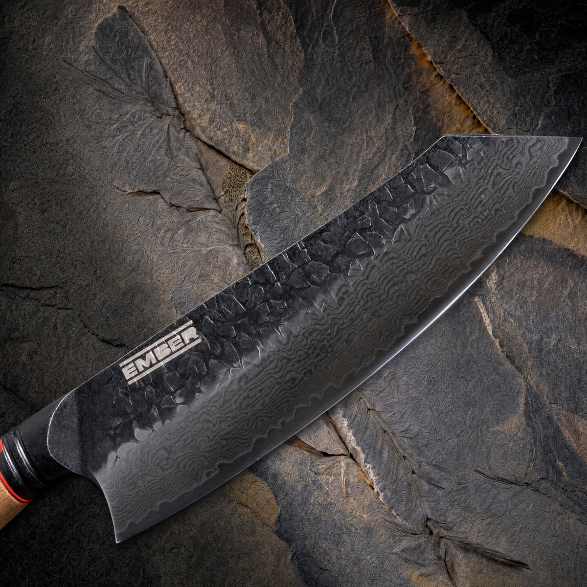ASKA! SANTOKU STONEWASH Y DAMASCO 7"