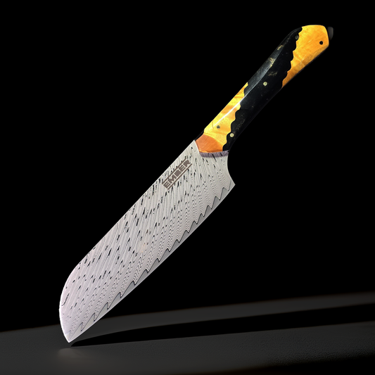 HORUS! SANTOKU 7" Acero de Damasco