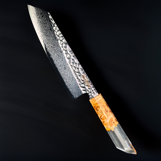 KA! KIRITZUKE 8" ACERO AUS10 + SAYA MADERA