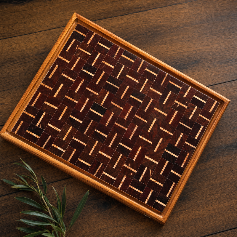 Tabla TERRA Edicion Especial - Granadillo Colombiano + Teca - 44x32x5cm