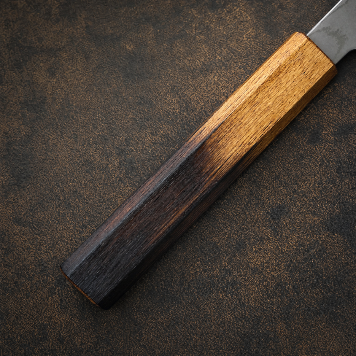 JAPONES: SANTOKU 165mm DAMASCO VG-10 MANGO EN URUSHI QUEMADO